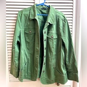 Sage green soft denim jacket